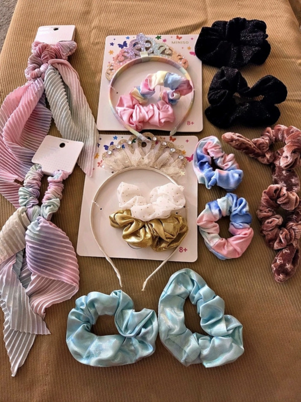 MINISO Girls Hair Accessories Set Pink & Black NWT